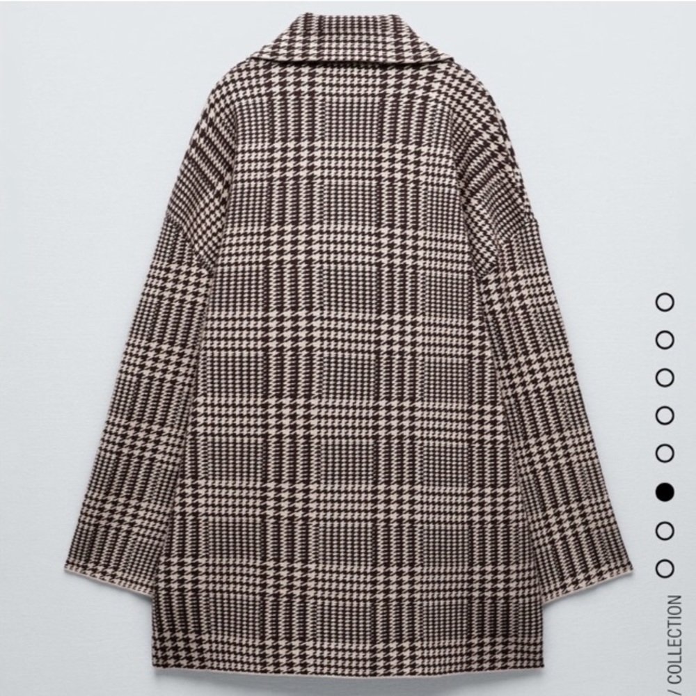 Zara brown houndstooth knit blazer - Picture 5 of 5